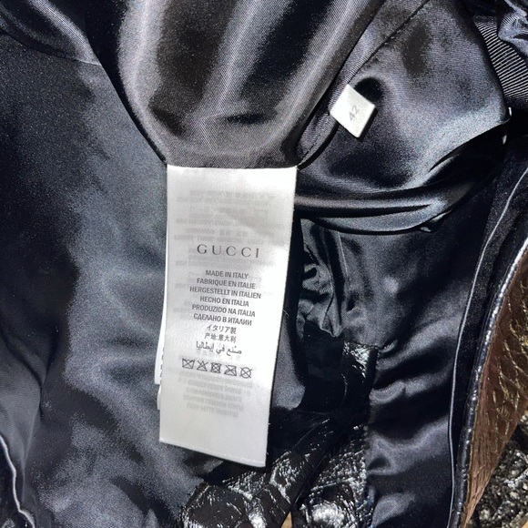 Gucci Croc Print Leather Skirt - Picture 8 of 16